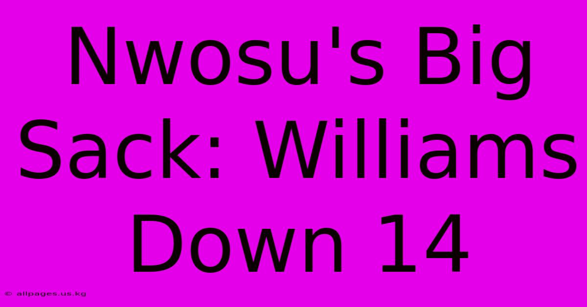 Nwosu's Big Sack: Williams Down 14