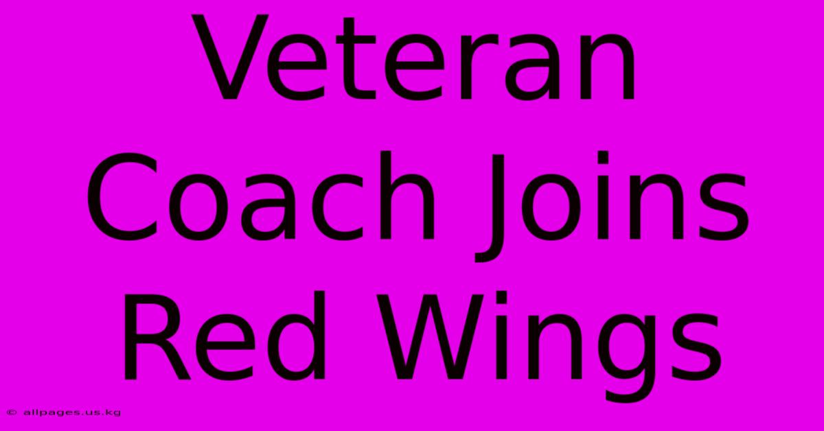 Veteran Coach Joins Red Wings